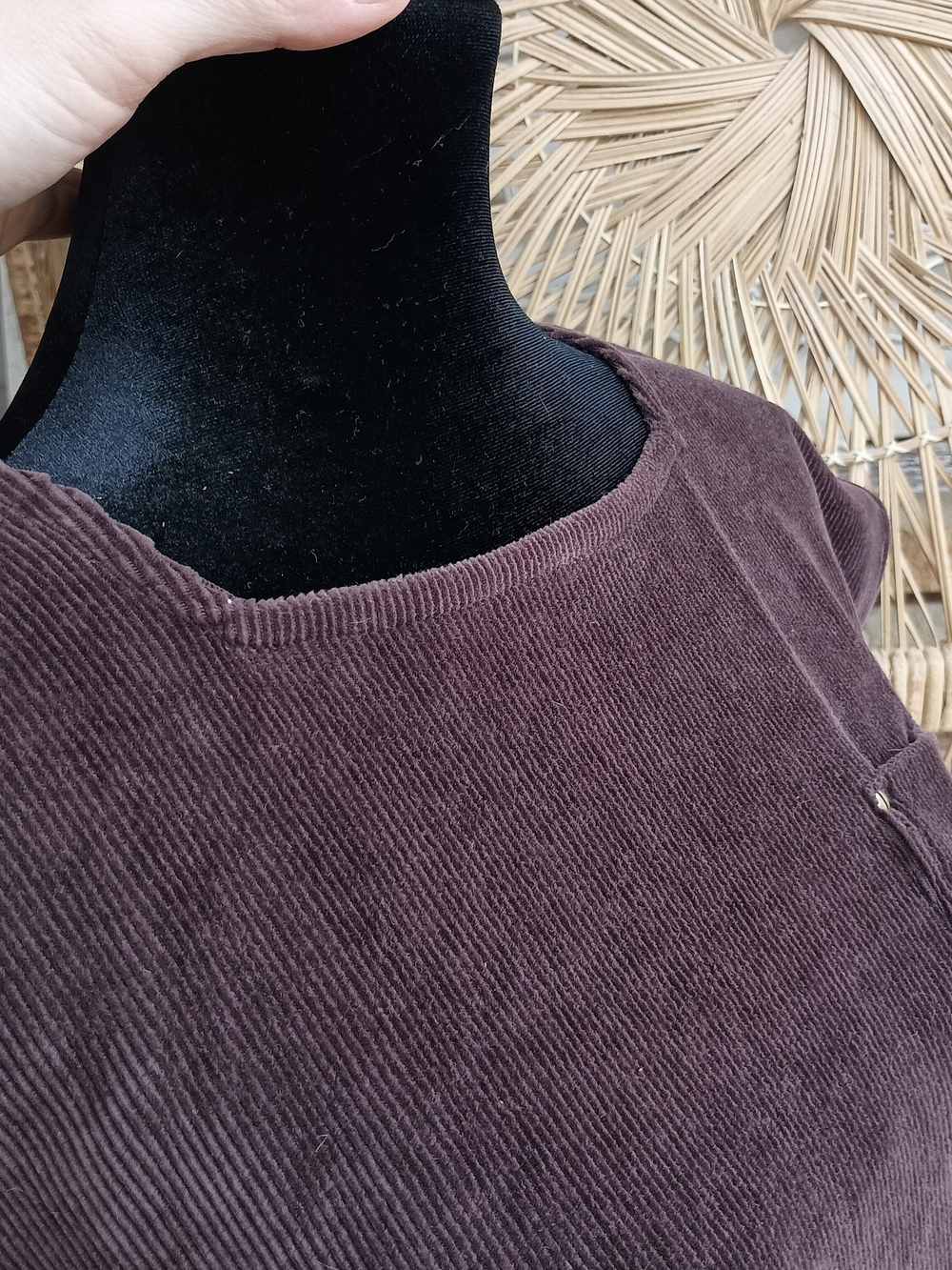 Liz Claiborne LizSport Corduroy Maxi Dress in Brown_Petite Med - Picture 3 of 6